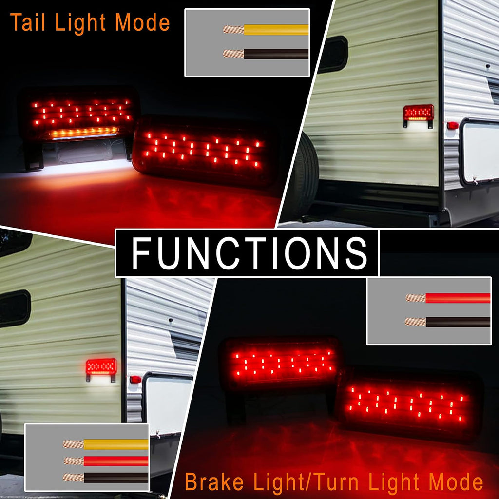 Red Brake Turn Light with License Plate Light Pack of 2 A153