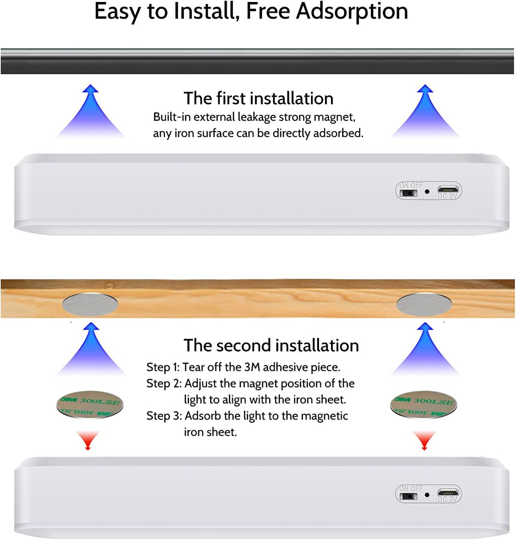 LED Dimmable Stick on Light with Rechargeable Battery H187
