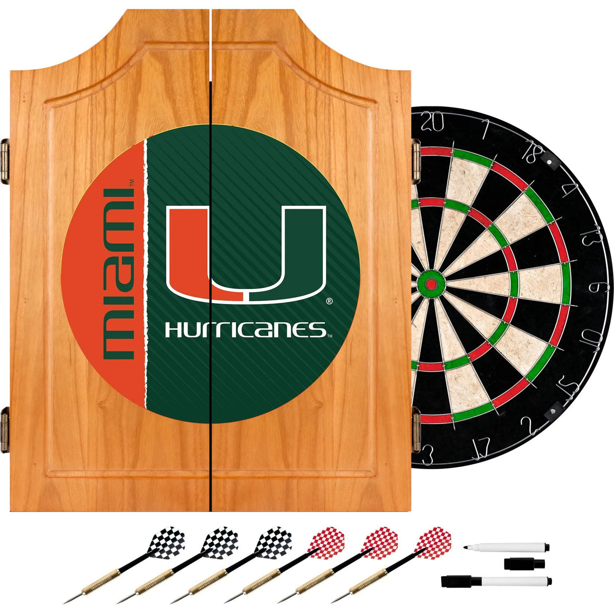 Wood Dart Cabinet Set X5502