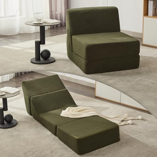 Pink Folding Sofa Bed with Memory Foam G858333