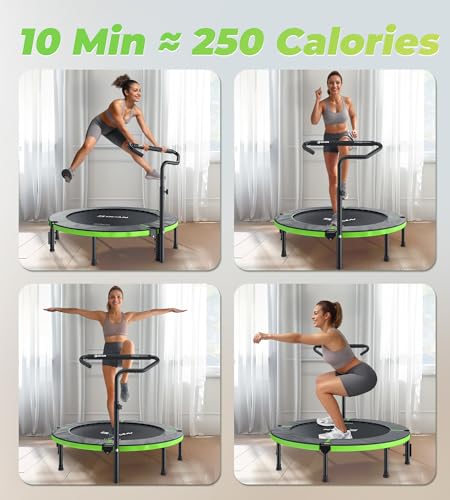 40"/48" Foldable Mini Trampoline with Adjustable Foam Handle F38059