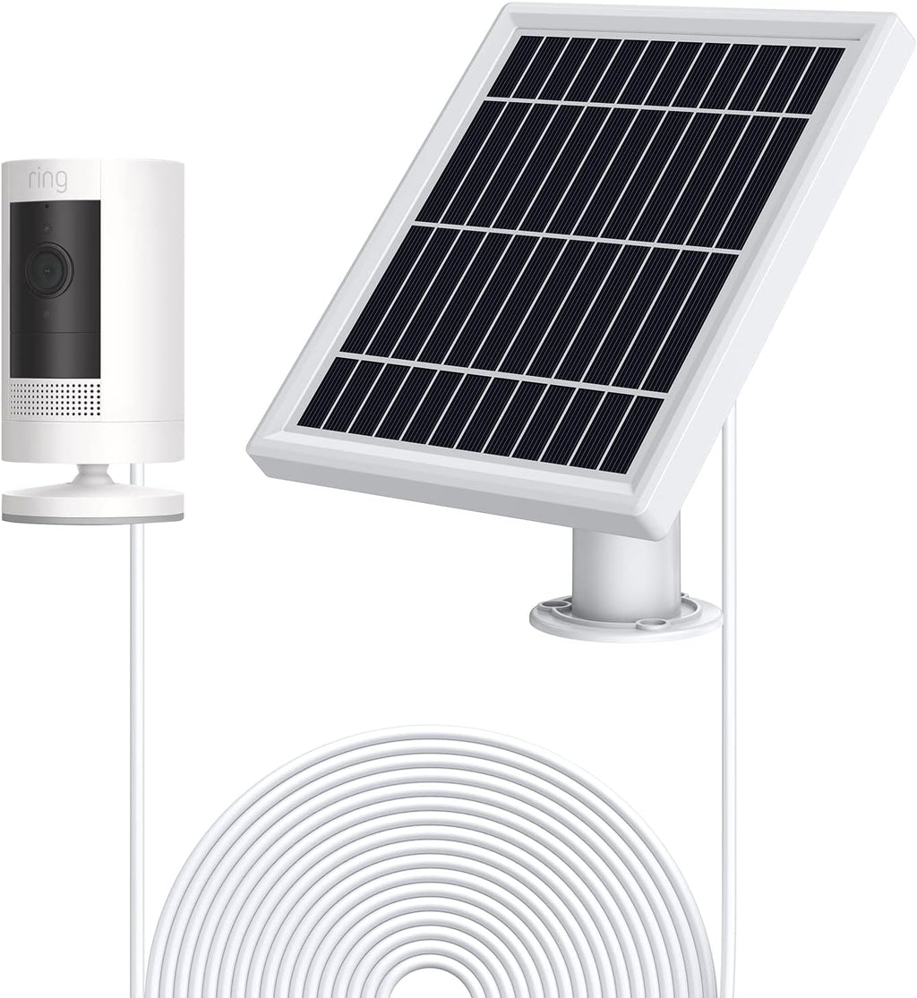 White Solar Panel with Wall Mount and Power Cable P452403
