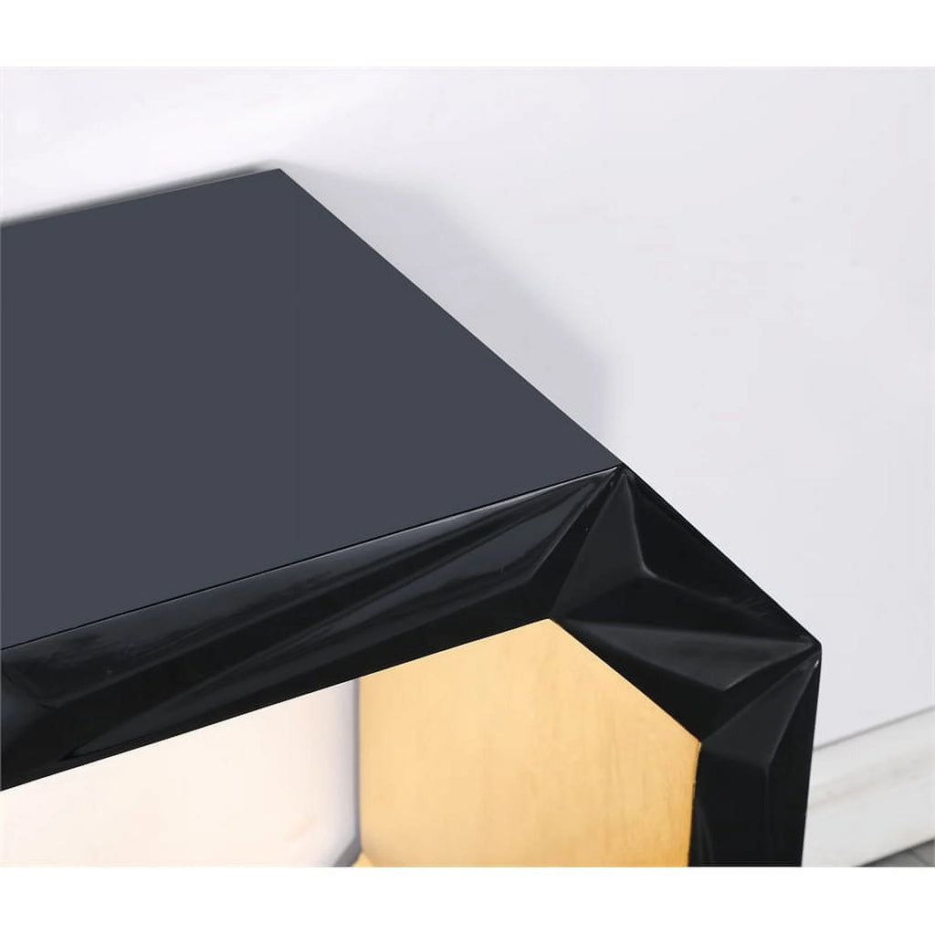 Black Wood Console Table and Mirror R755