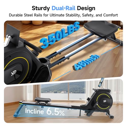 350 LB Capacity 16-Level Magnetic Foldable Rowing Machine Z621822