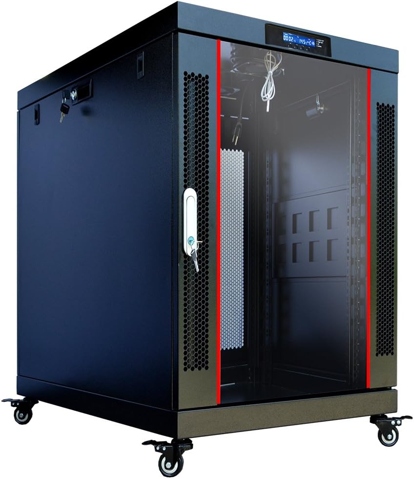 12U Server Rack Locking Cabinet Network Enclosure 35-inch Depth F197
