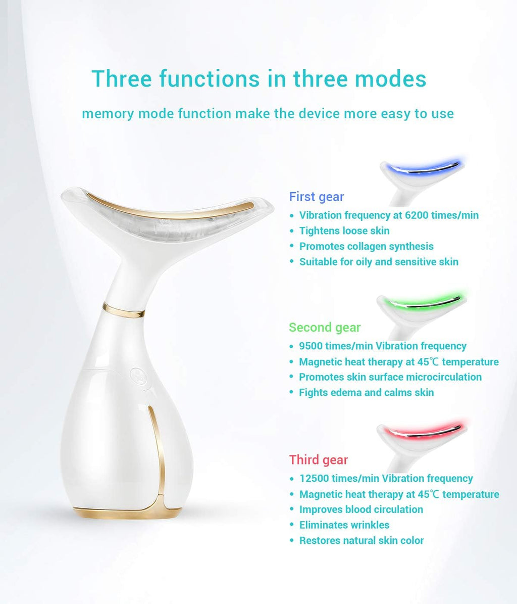 Portable Electric Face Massager with Heat & 3 Massage Modes A15762
