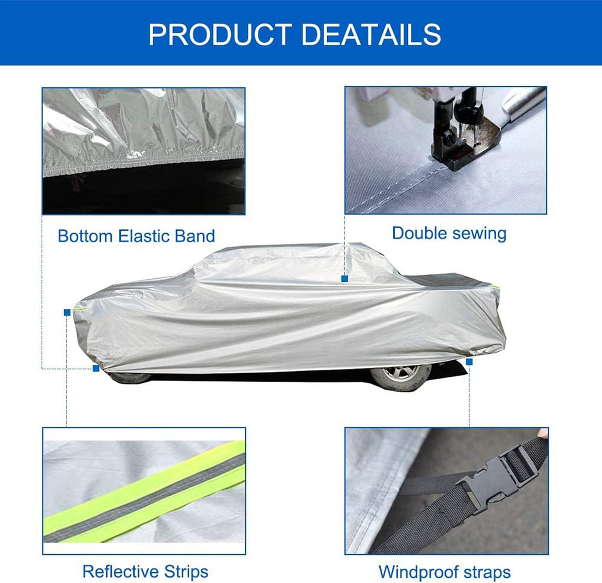 6 Layers Waterproof SUV Car Cover with Zipper Door U89803