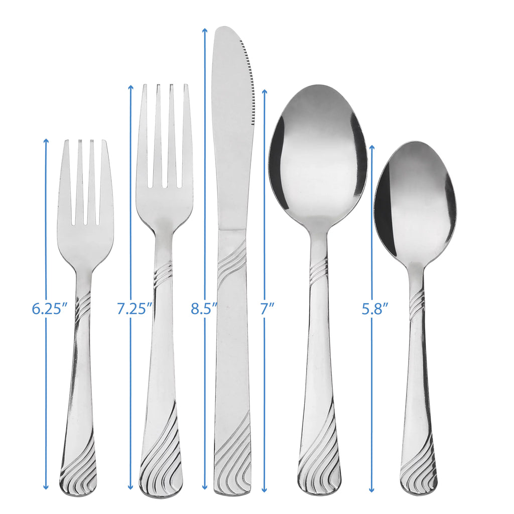49 Piece Stainless Steel Flatware Set J780