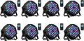 36 LED RGB Stage Lights with Remote 8 Pack Z702