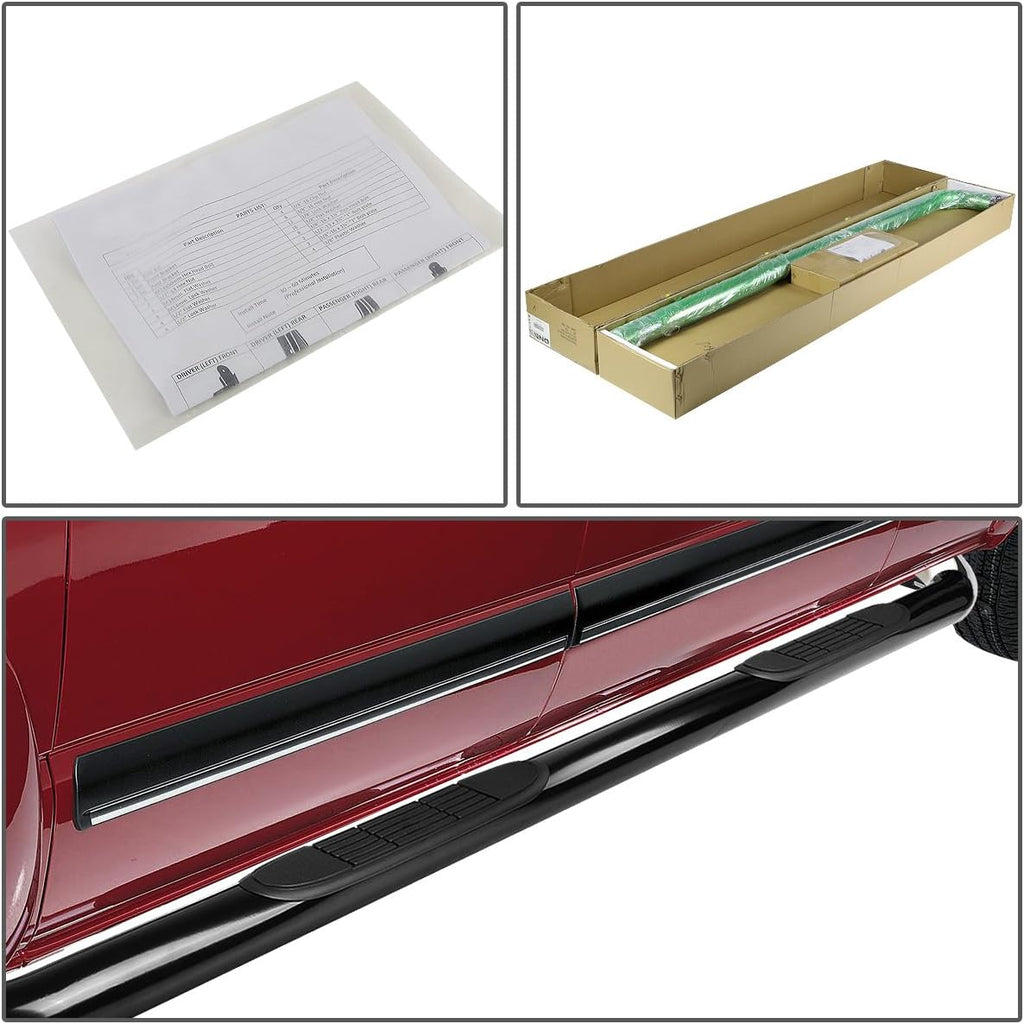 Stainless Steel Black Powdercoated Side Step Nerf Bar Running Boards C133