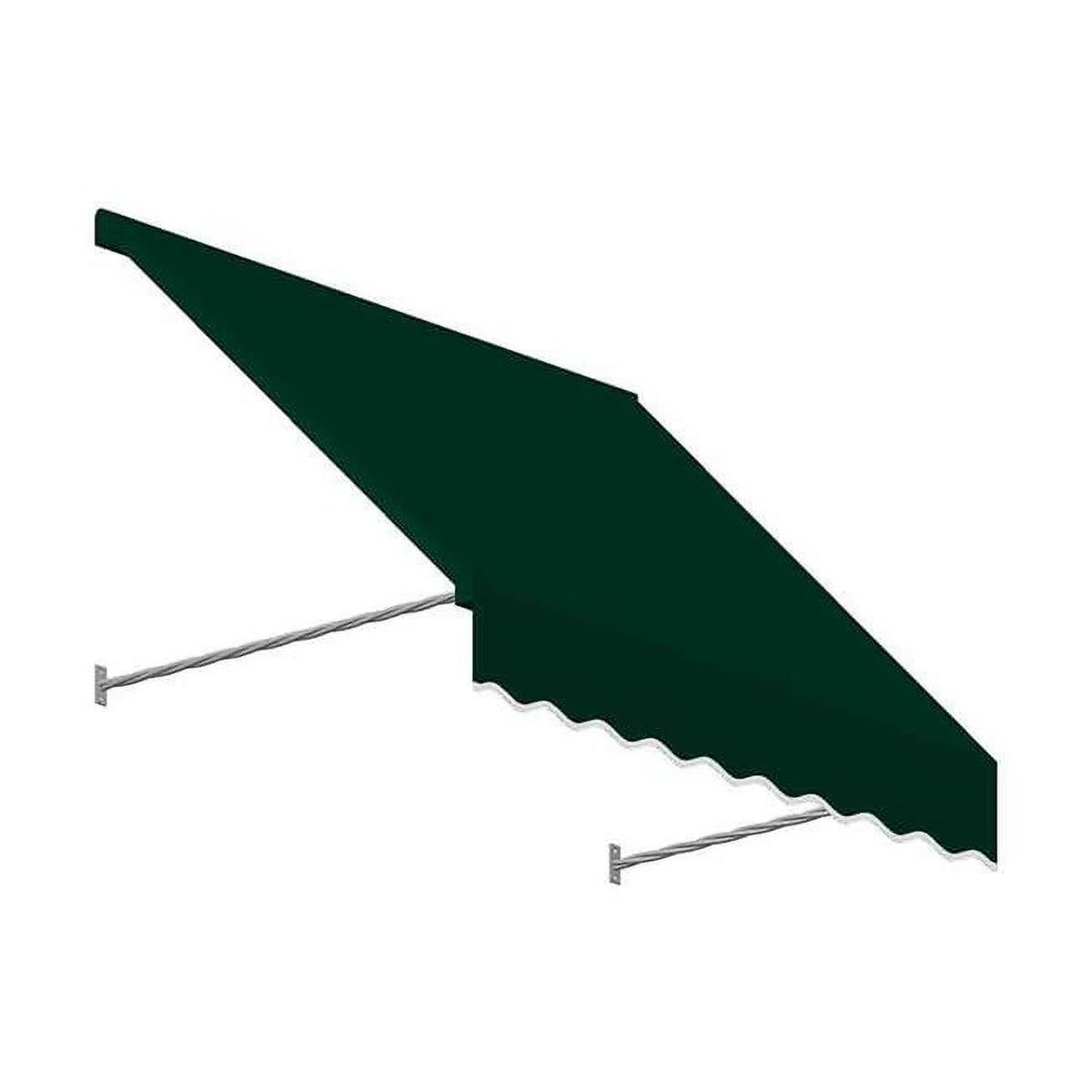 Forest Green Twisted Rope Arm Window & Entry Awning T63659