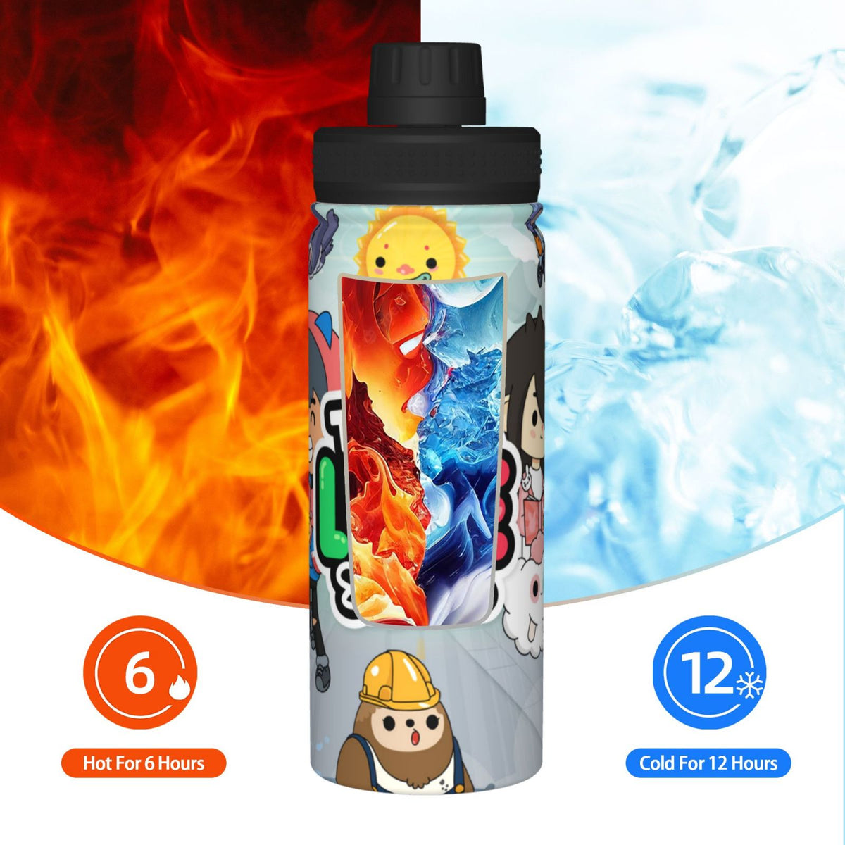 18OZ Stainless Steel Insulated Water Bottle W62467