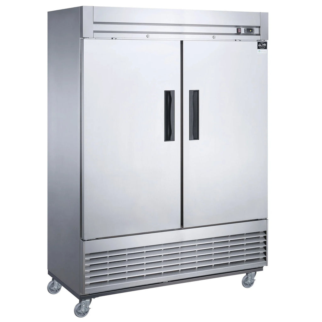 55 in. Two Door Upright Reach-in Freezer in Stainless Steel 40.7 Cu. Ft. N5543