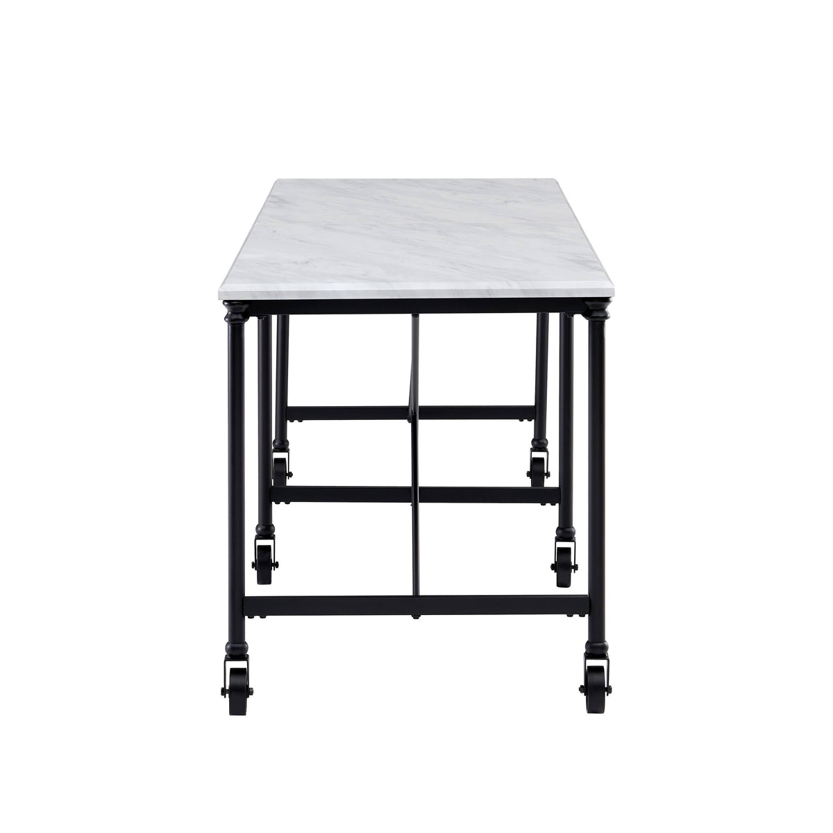 Black Metal 29-inch Kitchen Island Table P6974