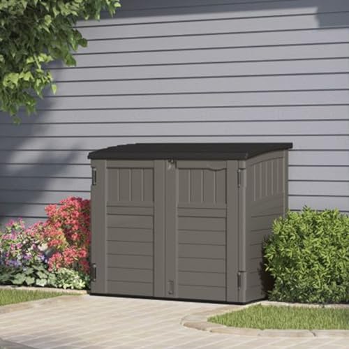 Outdoor Storage Shed, Horizontal, 4' x 2.5', Stoney Grey Y6315