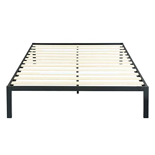 18 Inch Tall Heavy Duty Steel Slat Bed Frame Full Black H95253