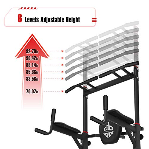 Power Tower Pull Up Dip Station Home Gym Strength Training Fitness Equipment N315