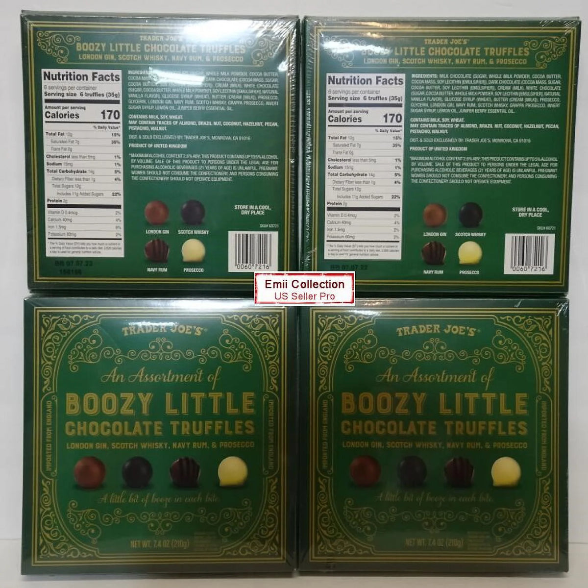 Chocolate Truffles 7.4oz 4 Boxes I269