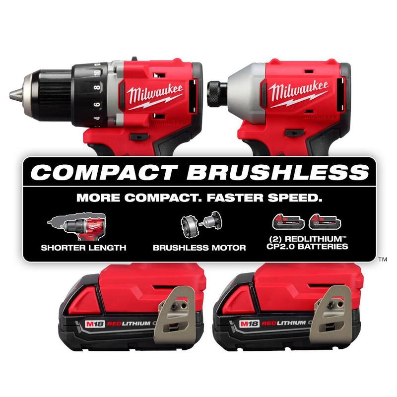18V Lithium-Ion Brushless Cordless Compact Drill/Impact Combo Kit (2-Tool) X79816