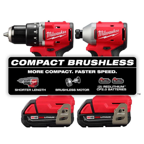 18V Lithium-Ion Brushless Cordless Compact Drill/Impact Combo Kit (2-Tool) X79816