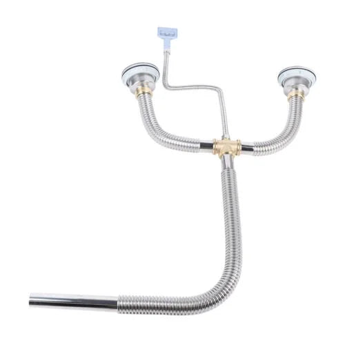 Silver Flexible Double Bowl Drain Hose G1066