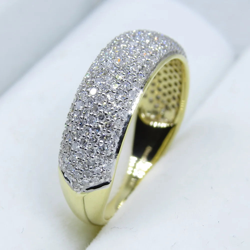 18k Yellow Gold Diamond Wedding Band Ring G549
