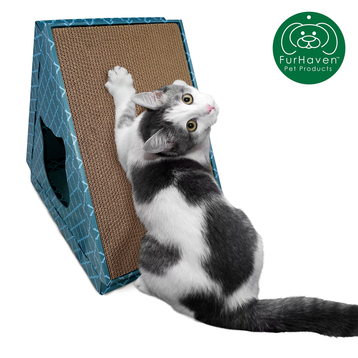 Corrugated Cat Scratcher House with Catnip L684191