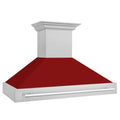 48 In. Stainless Steel Range Hood with Red Gloss Shell O1292