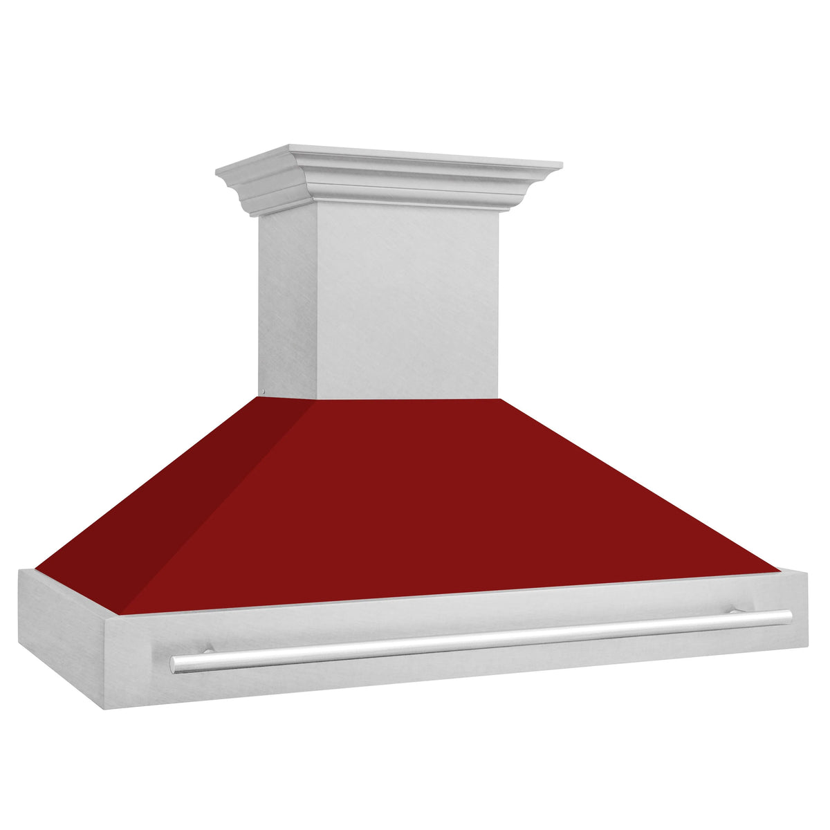 48 In. Stainless Steel Range Hood with Red Gloss Shell O1292