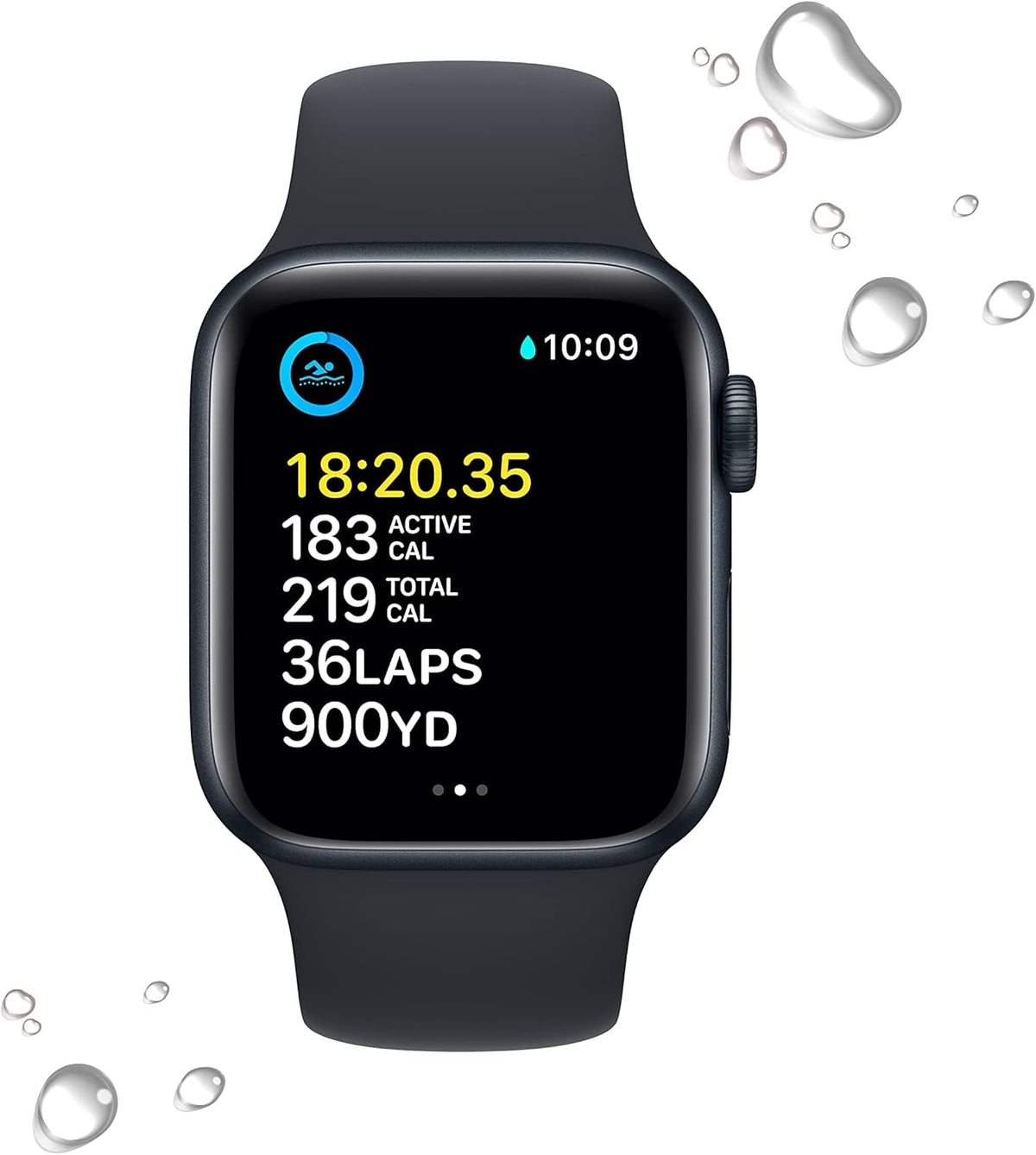 40mm Midnight Aluminum Case Sport Band Smartwatch I608