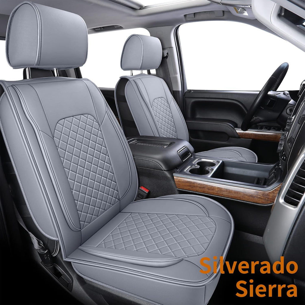 Black Faux Leather Seat Covers Full Set W54002