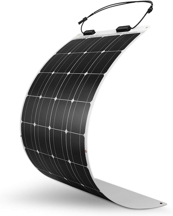 100W 12V Black Monocrystalline Semi Flexible Solar Panel H706