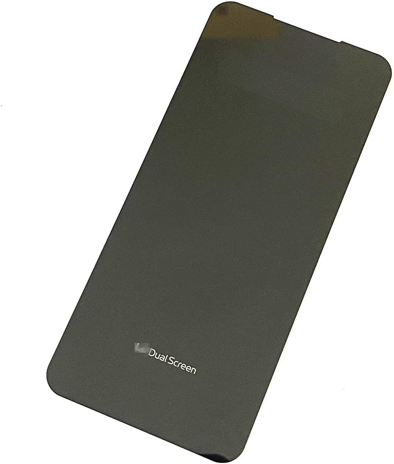 Black Front Glass Replacement with Pre-Installed Tape Parts Back Glass for LG V60 ThinQ Dual Screen Z226