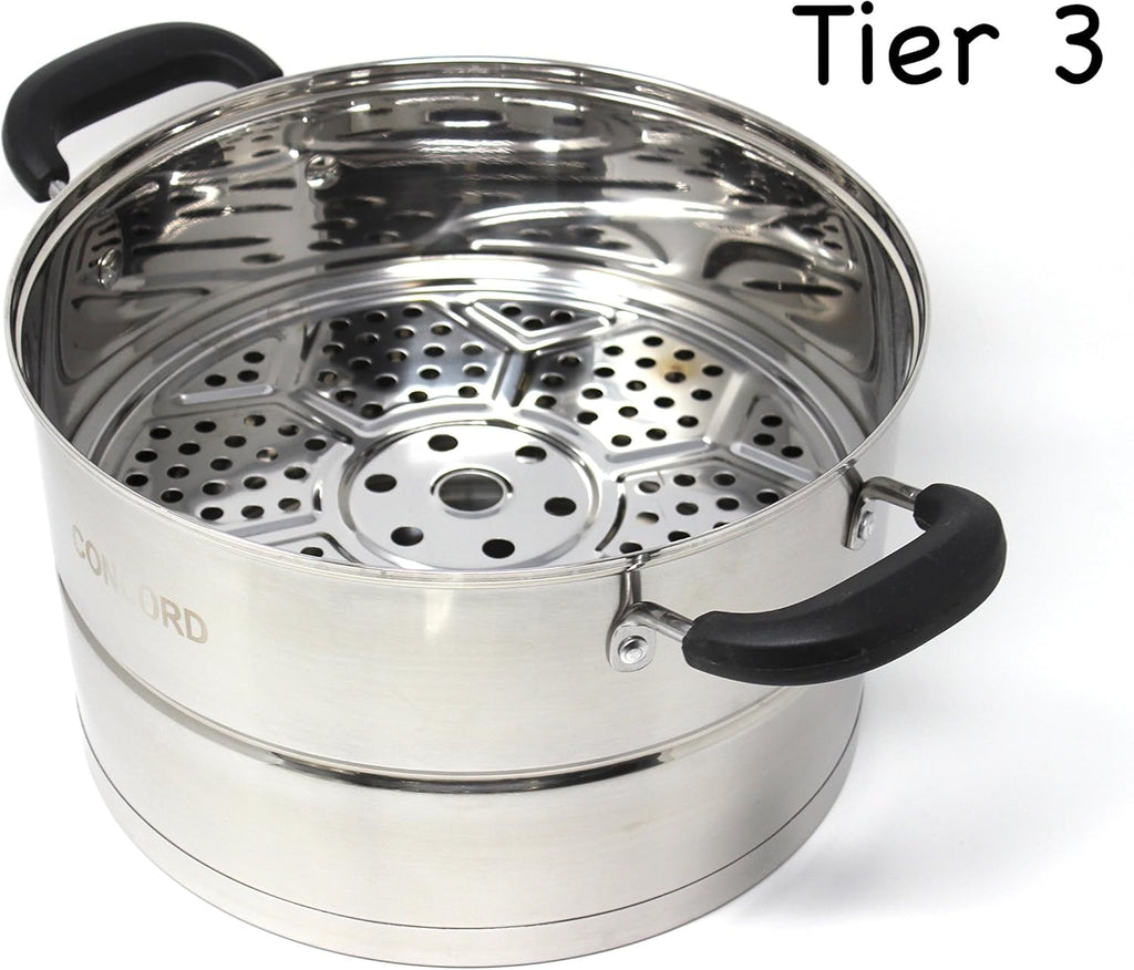 3 Tier Stainless Steel Steamer Set 28 CM J349026