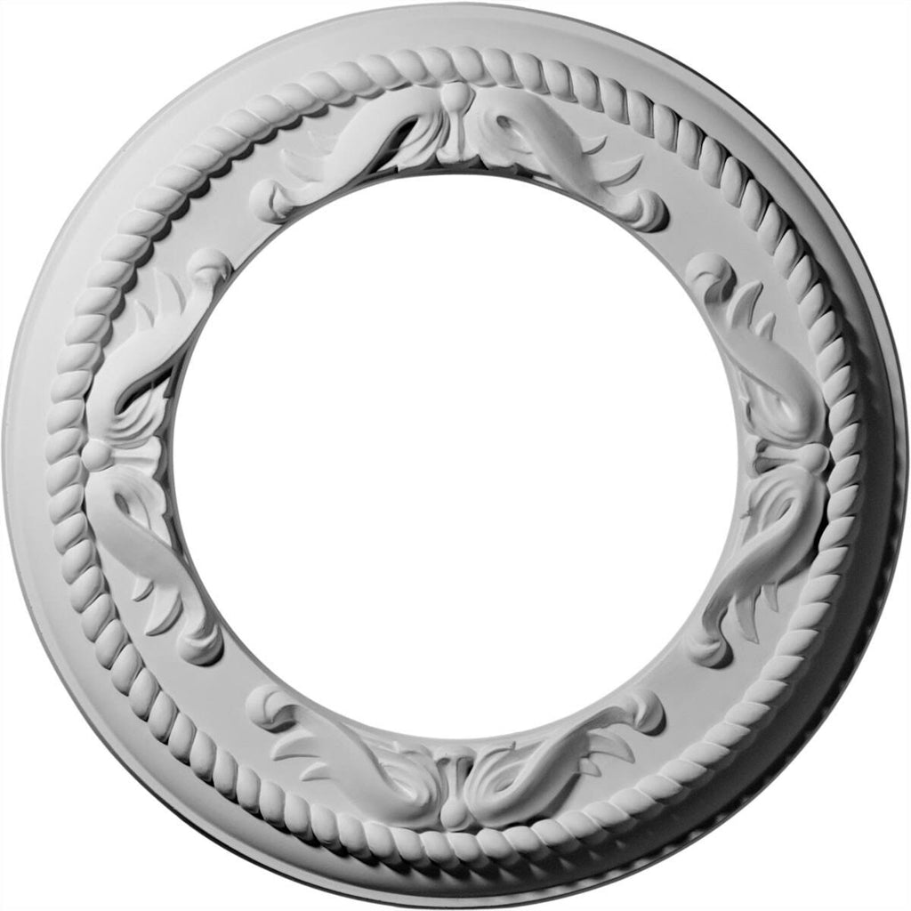 Roped Ceiling Medallion Hand-Painted Smokey Topaz S657737