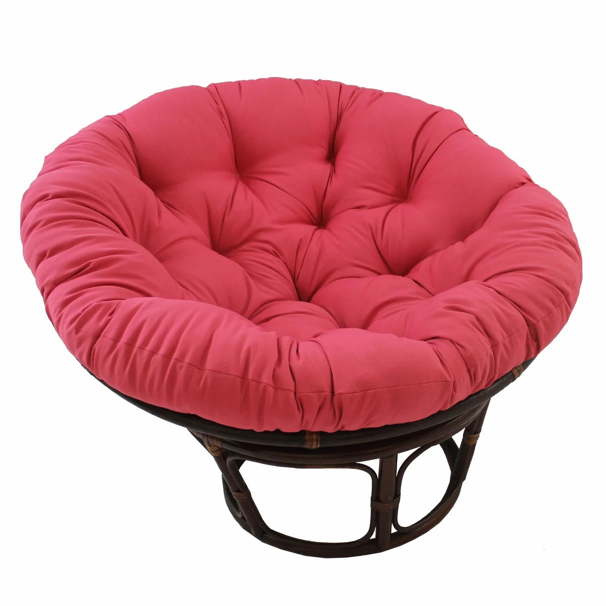 42-Inch Rattan Papasan Chair with Twill Cushion D121