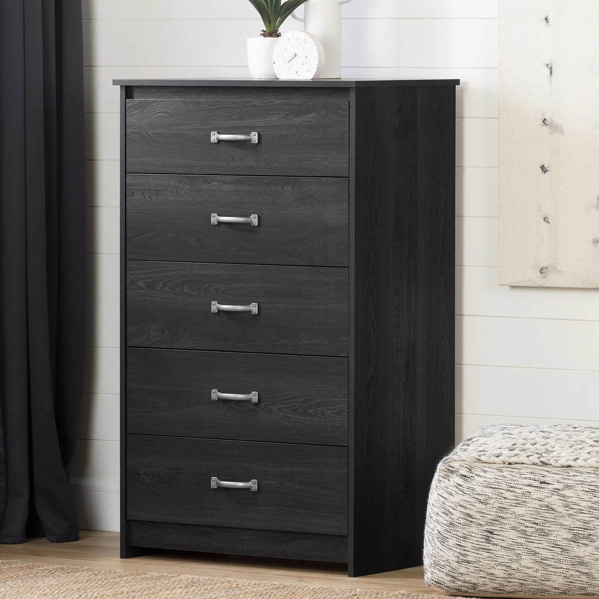 5 Drawer Weathered Oak Dresser P375964
