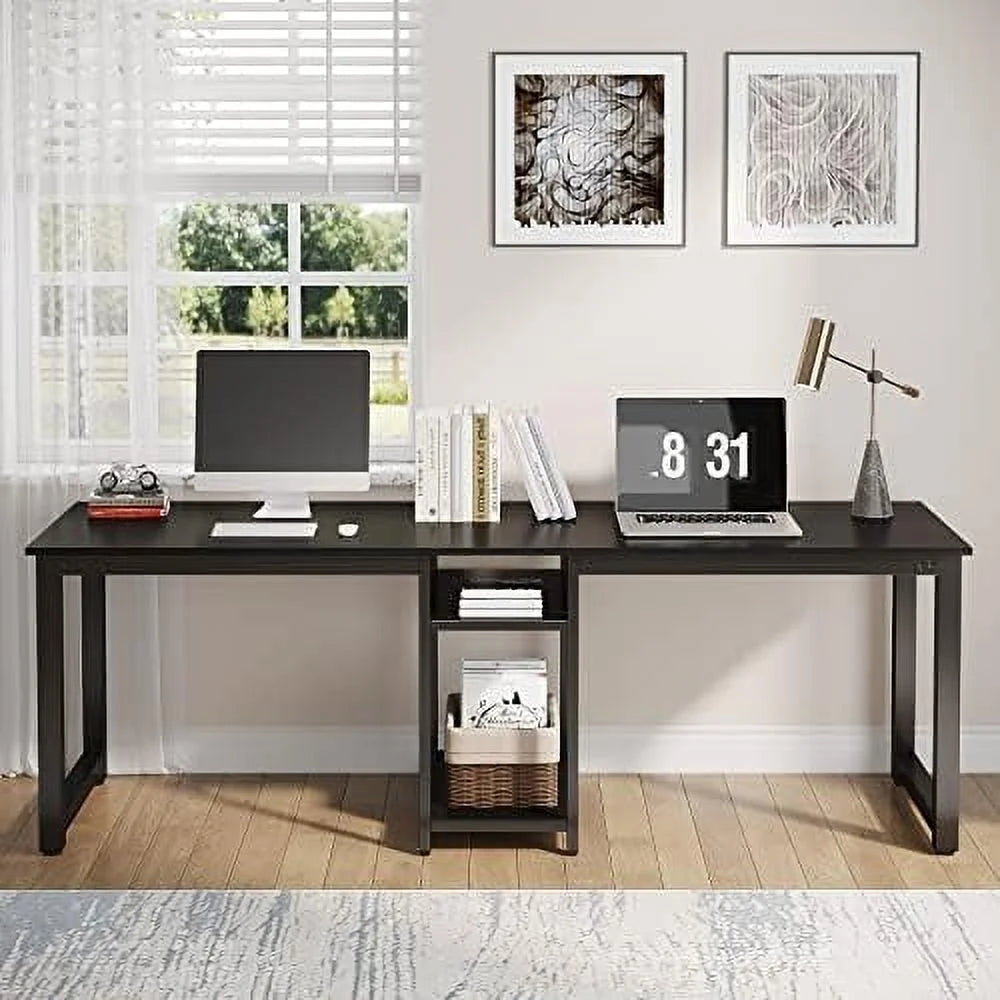 78 Inches White Two Person Computer Desk V345265
