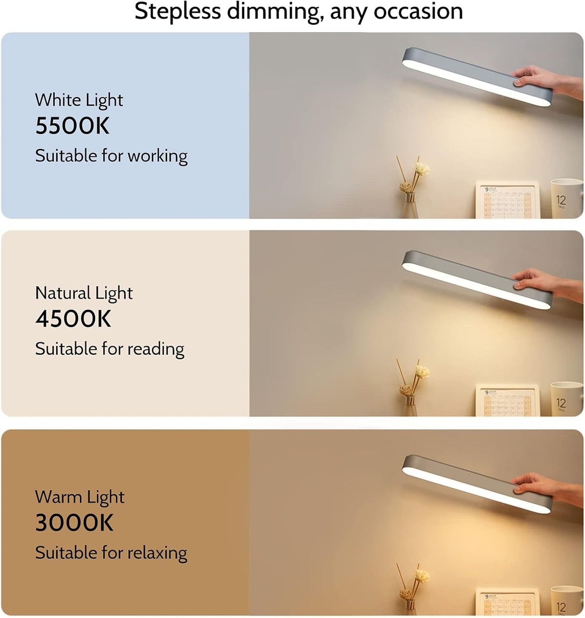 LED Dimmable Stick on Light with Rechargeable Battery H187