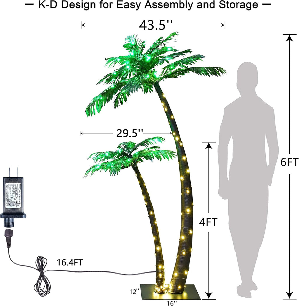 184LED Palm Tree Decor P2158
