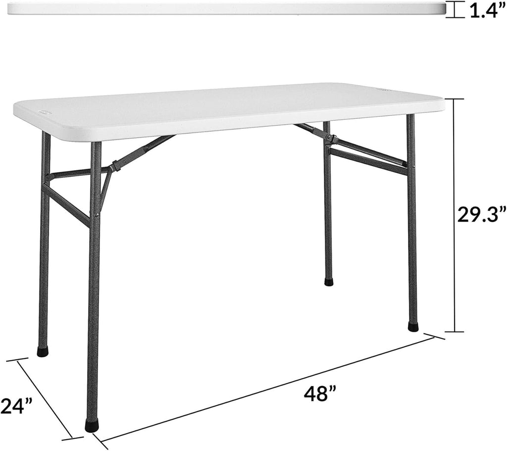 White 4 ft. Folding Utility Table Z747