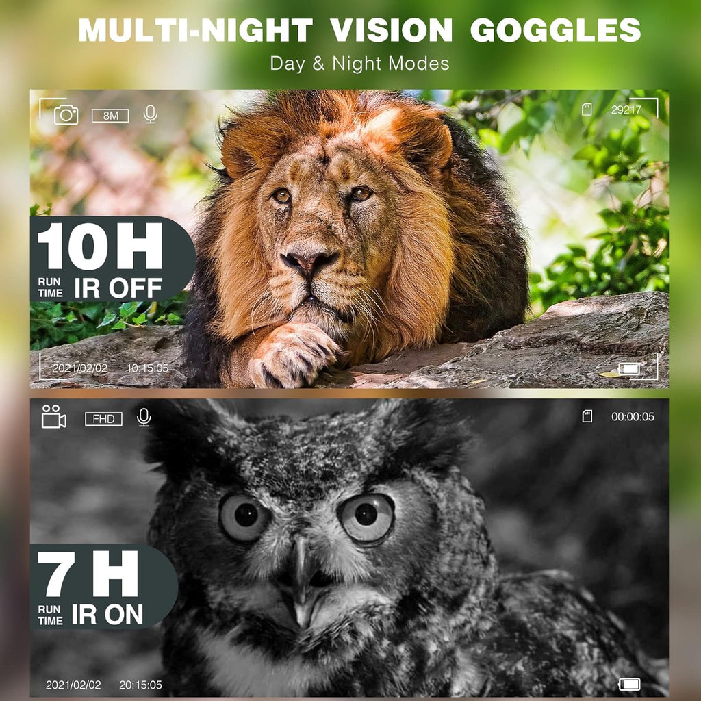 Night Vision Goggles Infrared Digital Binoculars 10x Optical Zoom 3.2” Widescreen L3742