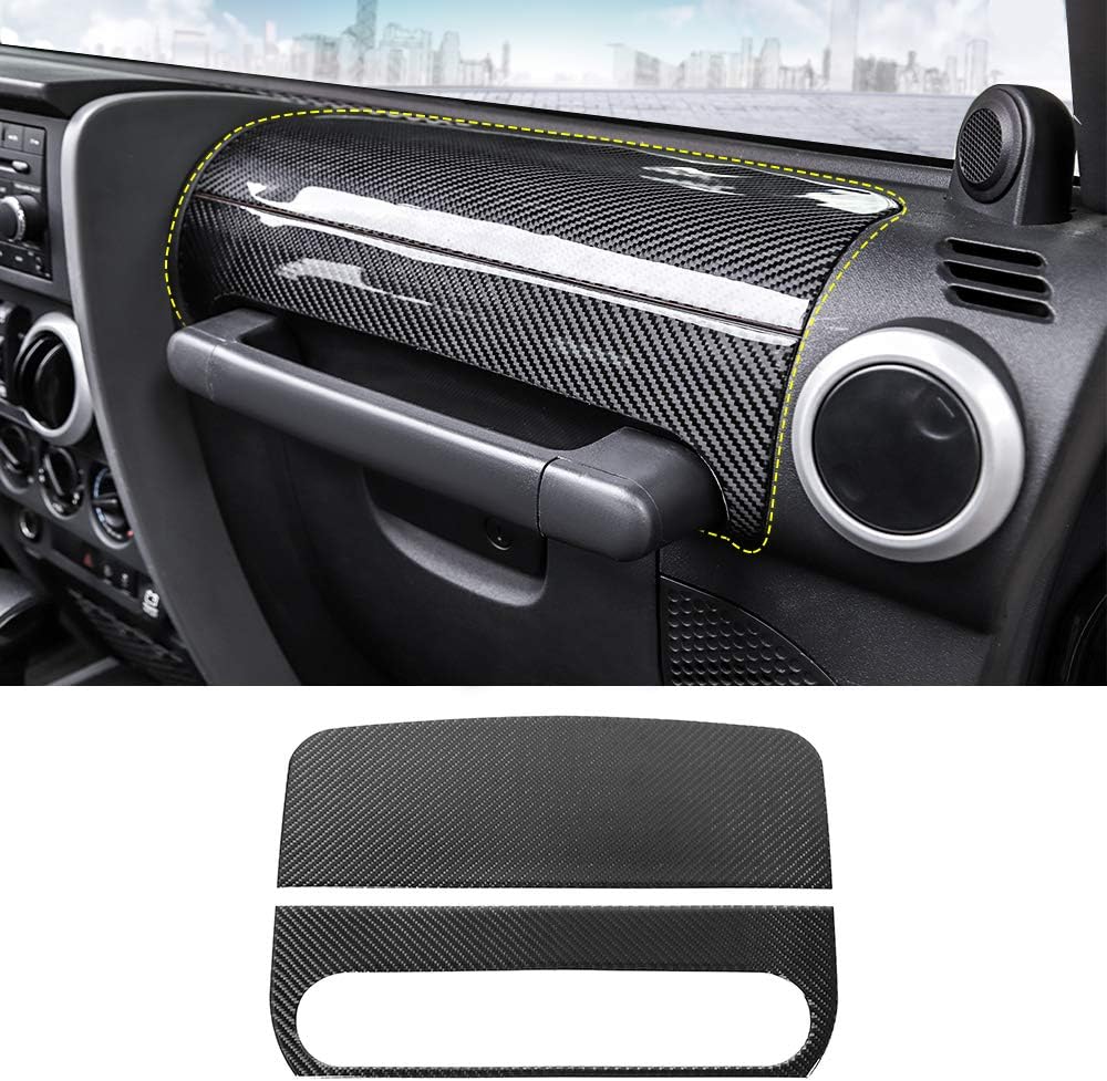 Co-Pilot Armrest Box Trim Sticker Kit Carbon Fiber Pattern L401