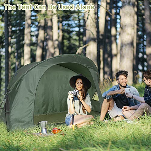 4-in-1 Camping Cot Tent with Waterproof External Cover, Air Mattress & Carrying Bag Y34926