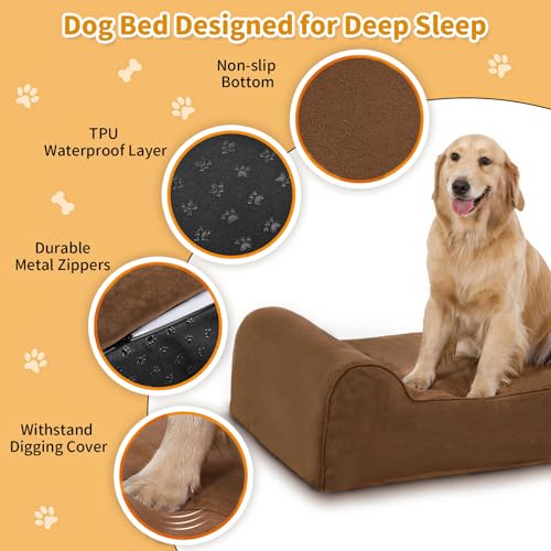 7" Memory Foam Orthopedic Dog Bed with Waterproof Liner W513