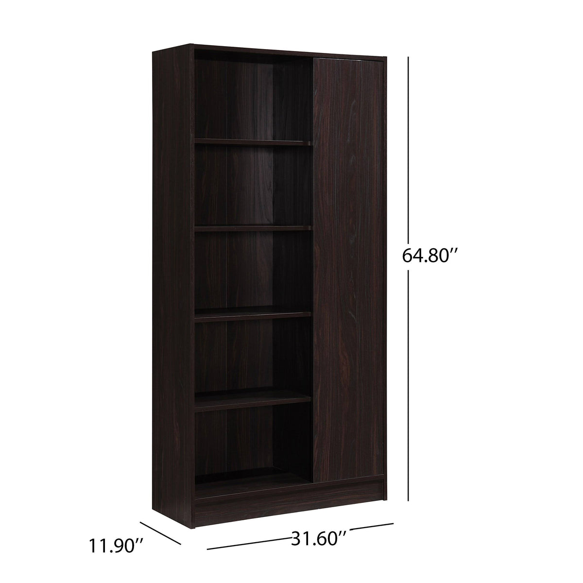 Gray Oak 2 Piece TV Stand and Bookcase Set X1596