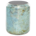 Blue and Silver Round Accent Table Z991646