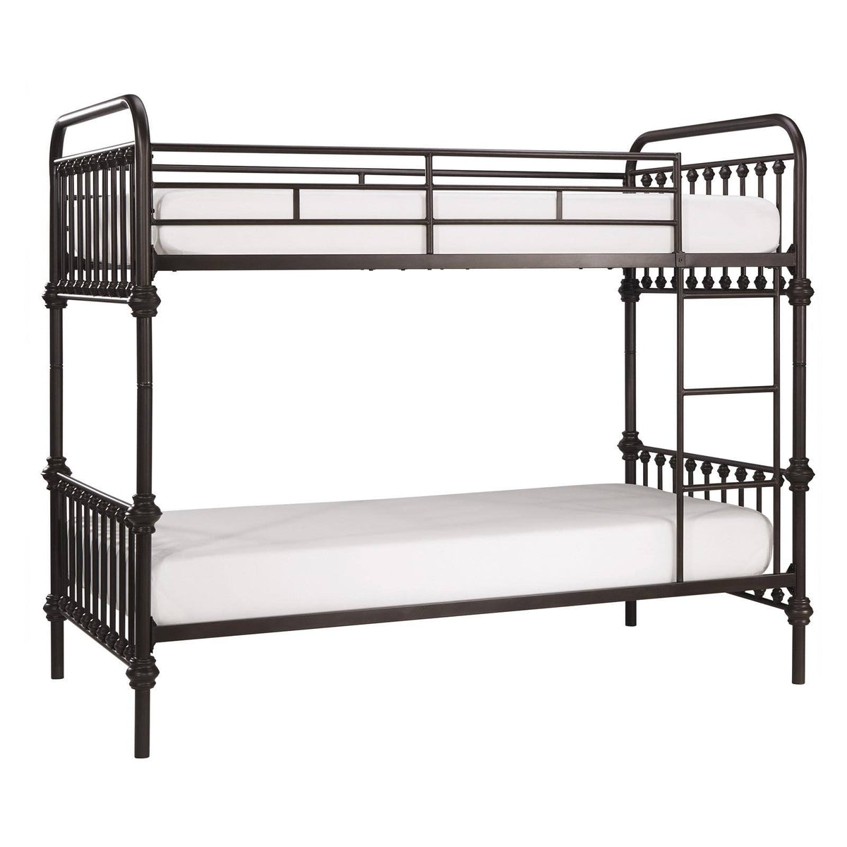 Twin Over Twin Bunk Bed Dark Bronze T451