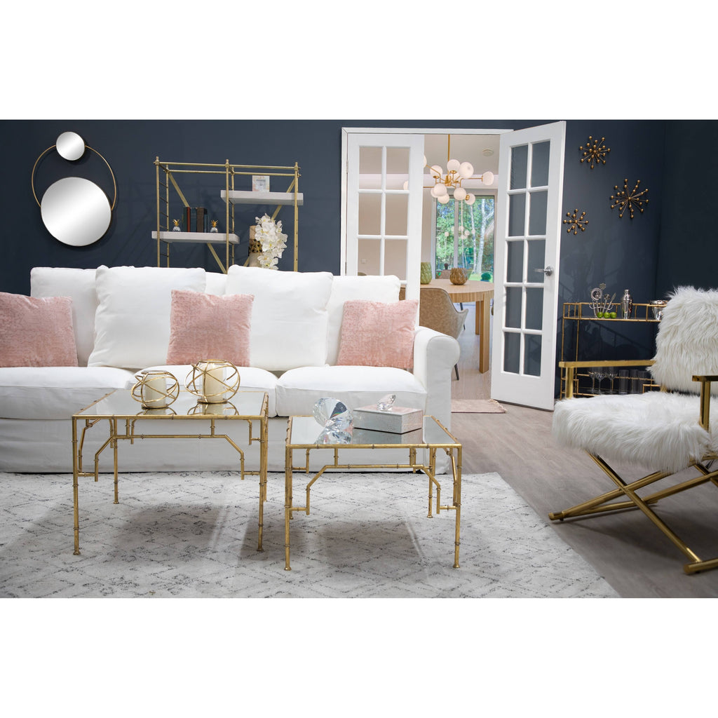 6 in. Orb Candle Holder Gold - Set of 2 C23844