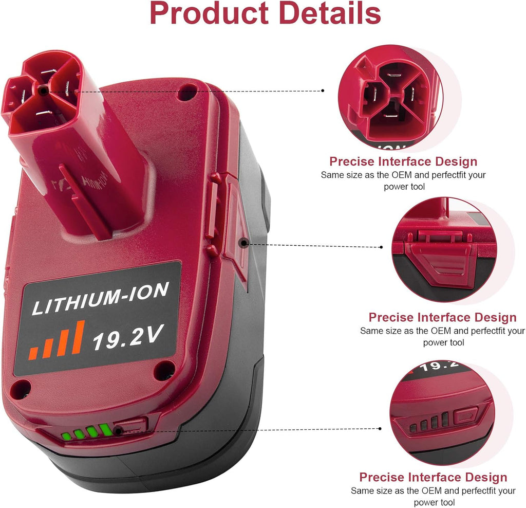 6000mAh 19.2V Lithium Battery (2 Packs) T320675